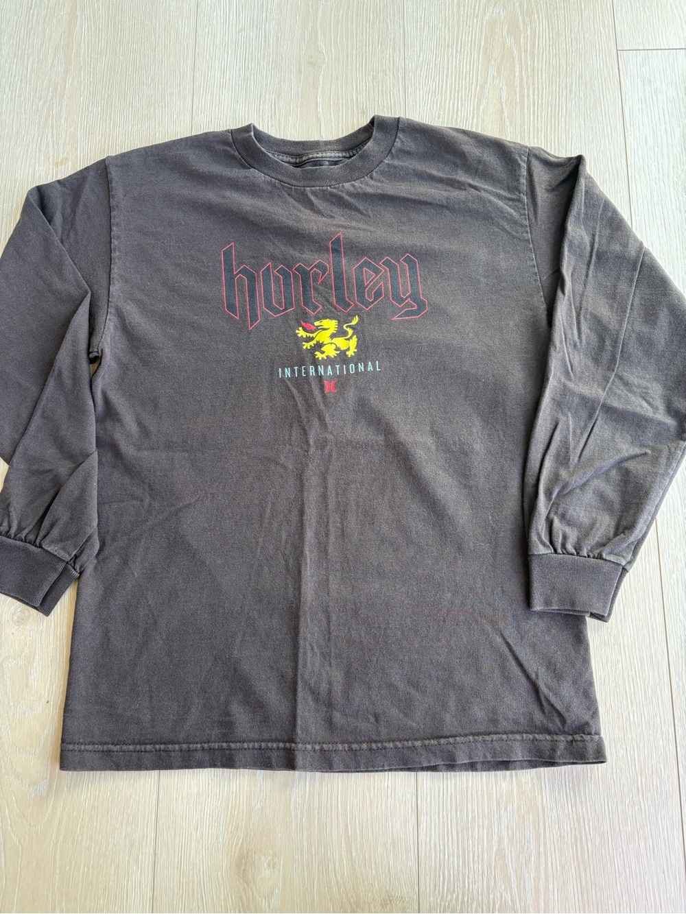 Hurley International Brown Graphic Long Sleeve Tee